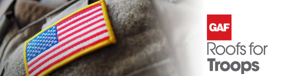 GAF Roofs for Troops Banner